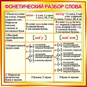 Фонетический разбор слова